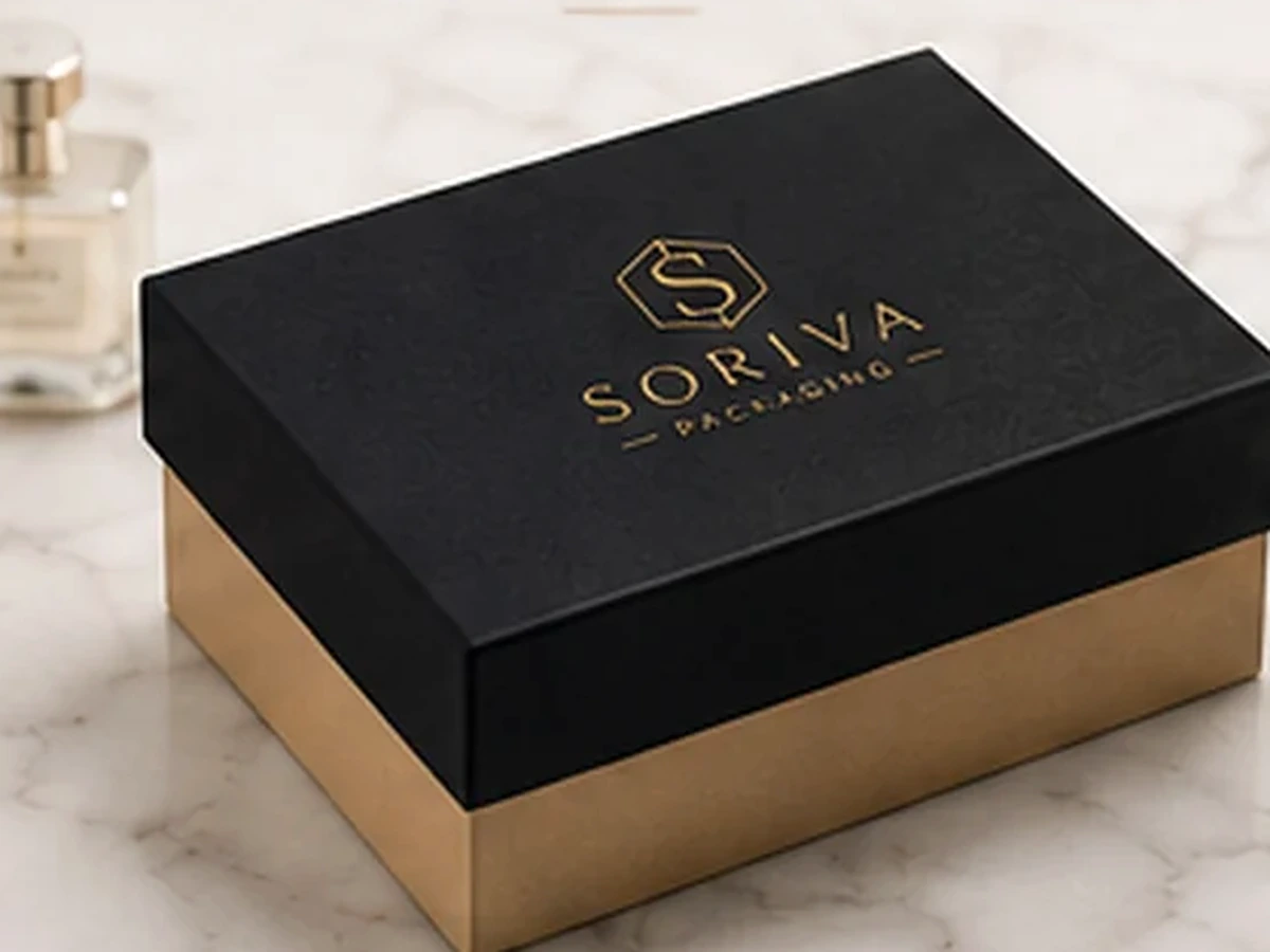 Custom two piece rigid gift box with luxury finish